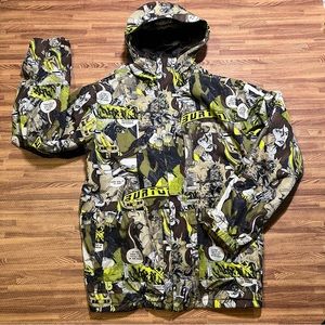 Burton X Streetwear Comics All Over Print Ski Snowboarding ￼Jacket Men’s Large